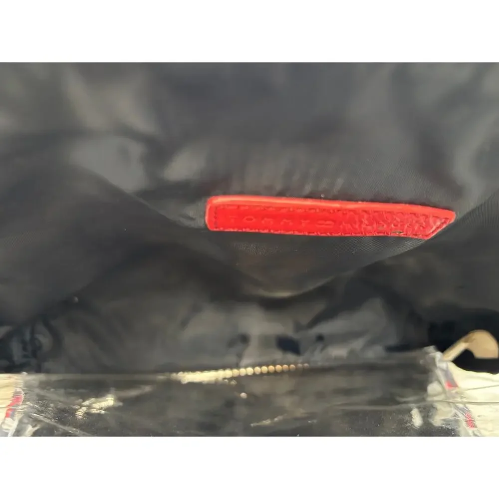 Tommy Hilfiger Cosmetic Bag Monogram Logo Navy Red Makeup Toiletry Mini Purse